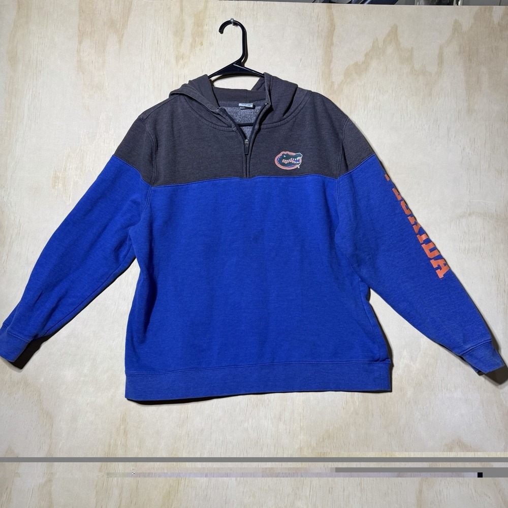 Florida Gators Youth XL 20 Hoodie 1/4 Zip Colosseum NCAA Football Blue Gray